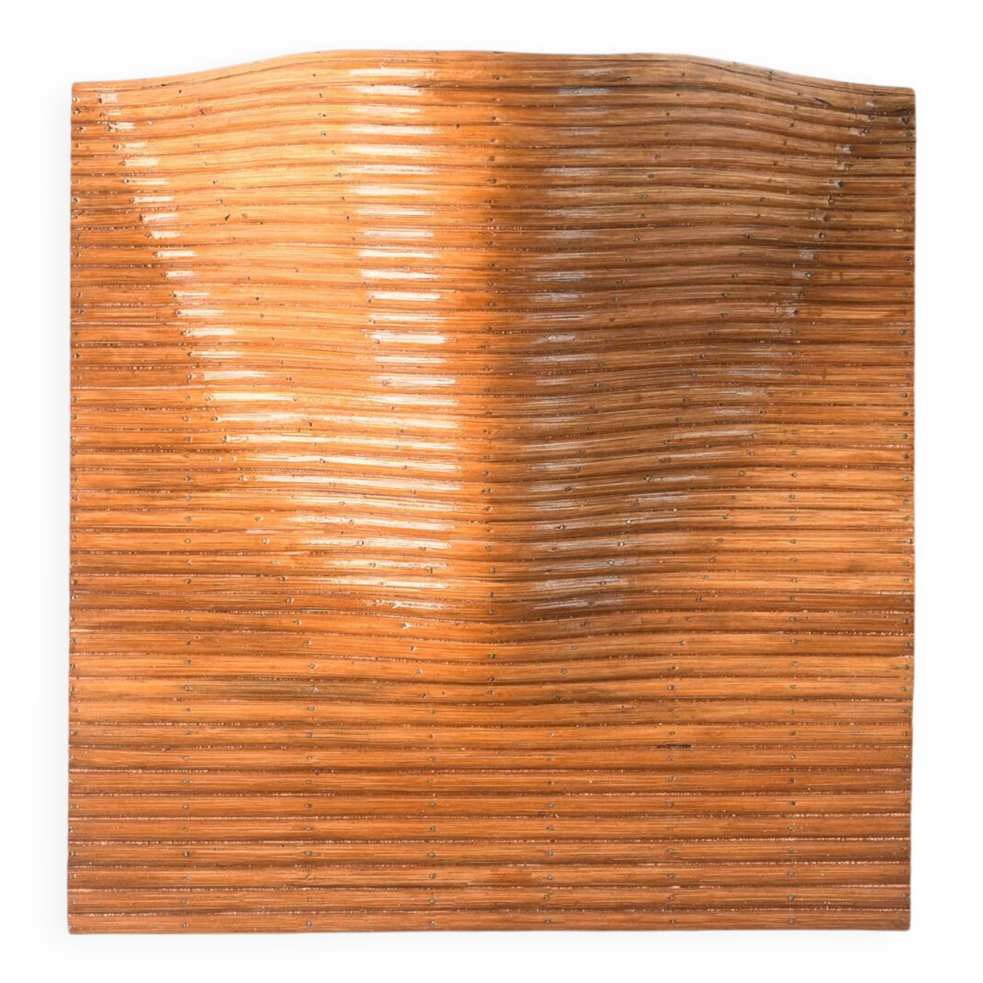 Sculptural Curved Pencil Reed Wall Lamp