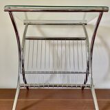 End of sofa magazine holder chrome 1970