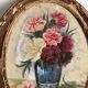 Oil on panel by A. Cruillet still life bouquet of flowers 1920