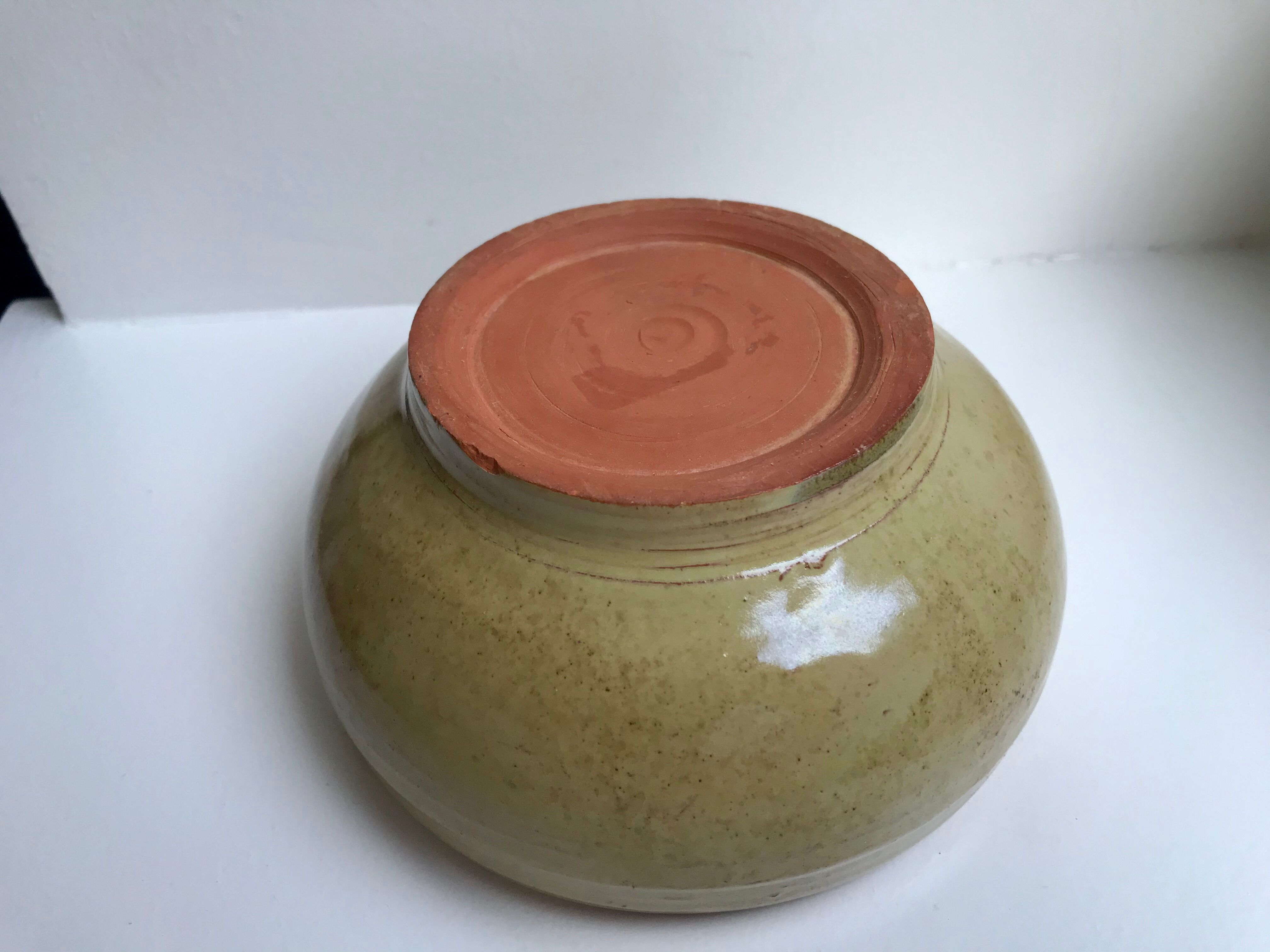 Ceramic bowl / glazed pottery signed 60s-70s