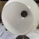 Vintage globe lamp in chrome and opaline metal, for standing or wall mounting