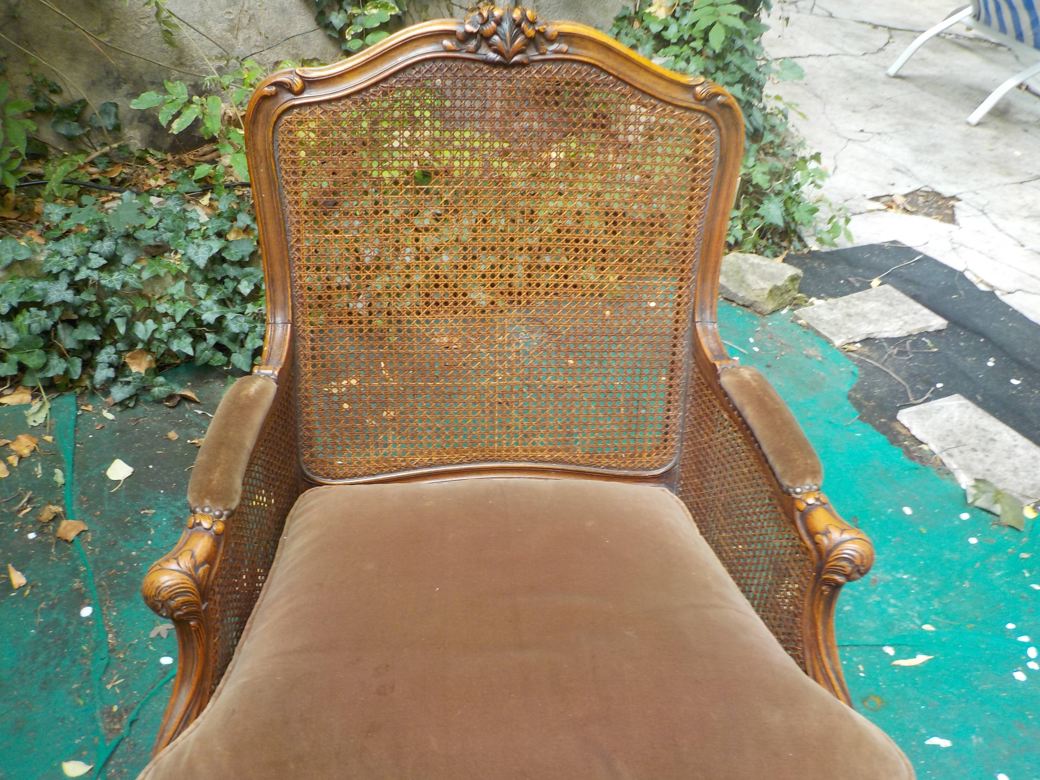 Fauteuil cannée style Louis XV