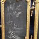 Ancient tryptic in gilded bronze, candlestick