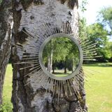 Gold metal sun mirror
