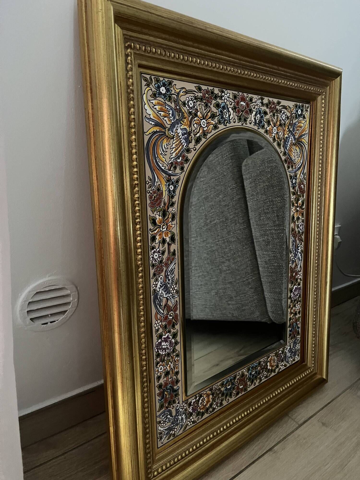 Miroir Andalou en céramique émaillée (cuerda seca)