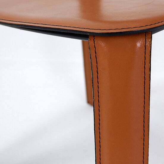 saddle leather chair cognac Cidue