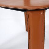 saddle leather chair cognac Cidue