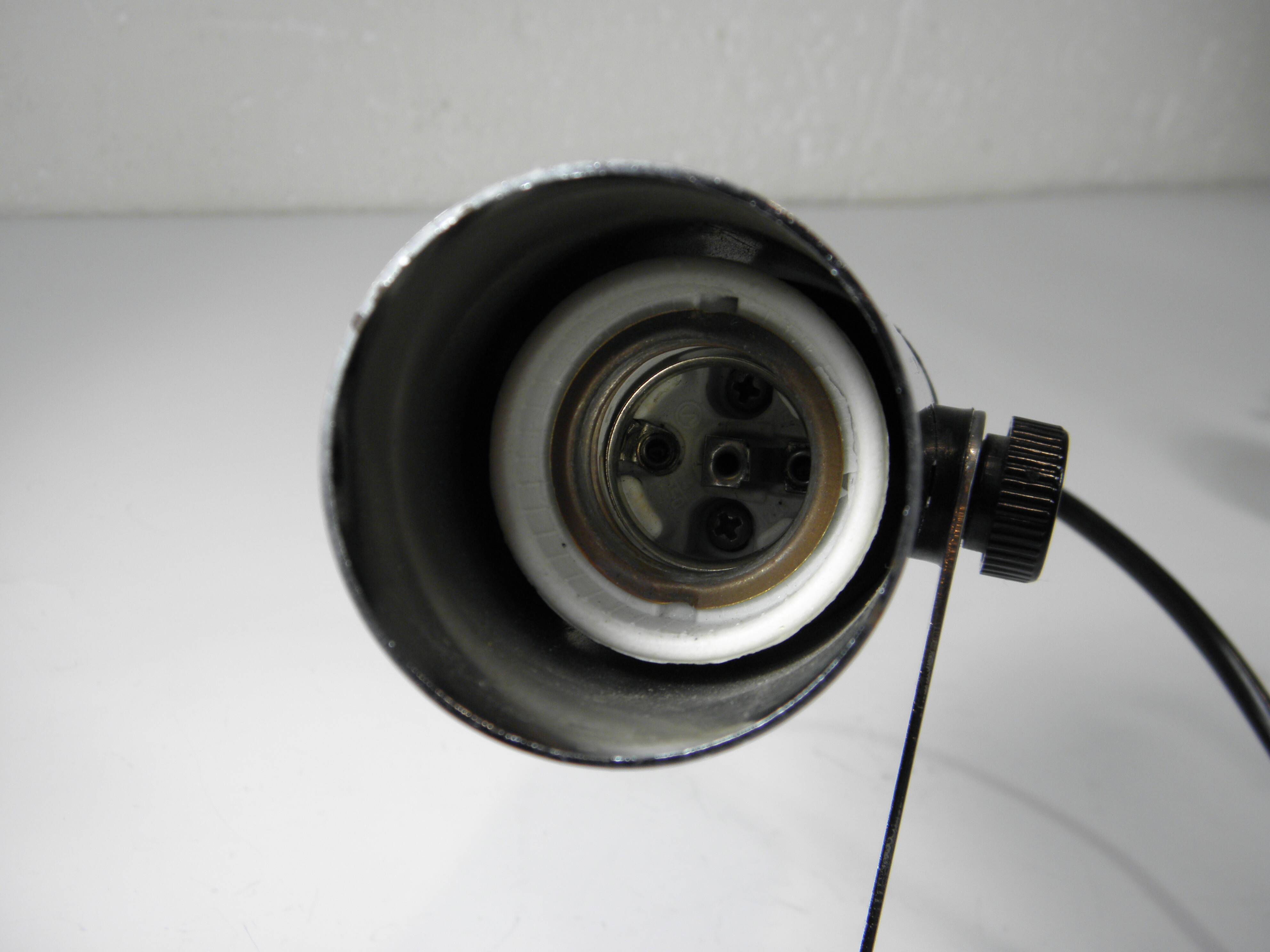 1980s Chrome Metal Clip-On Spotlight