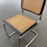 Cesca design chair b32 model in black and chrome