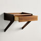 Floating bedside table in teak by Sigfred Omann for Ølholm Møbelfabrik