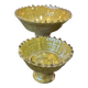 Serrated cup on tamegroute stand - yellow