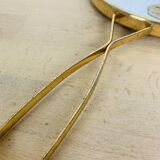 "Elite" Double-sided gold metal hand barber mirror