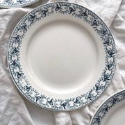 3 flat ironstone plates “Jenny” Saint Amand