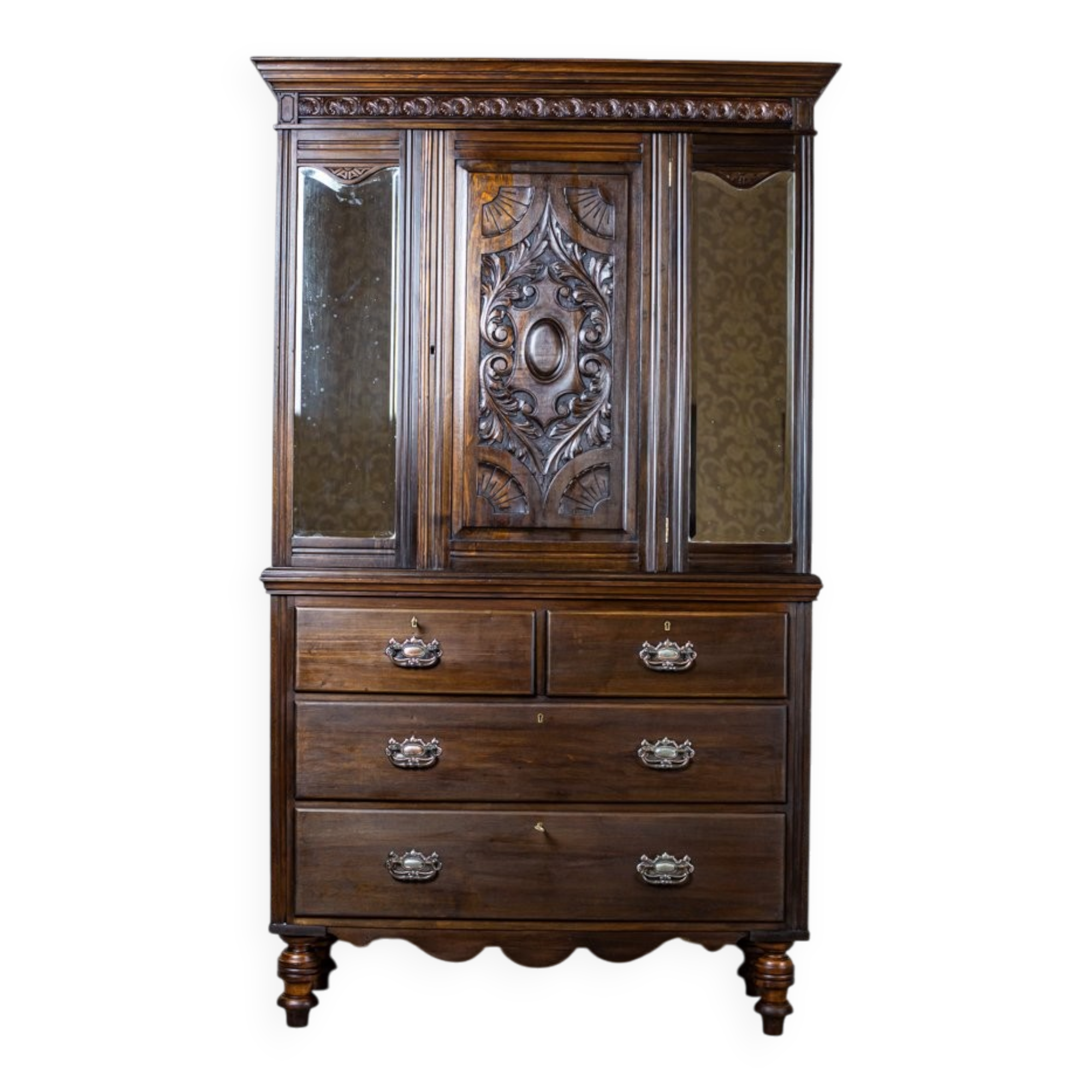 Scandinavian Walnut Buffet, 1930s