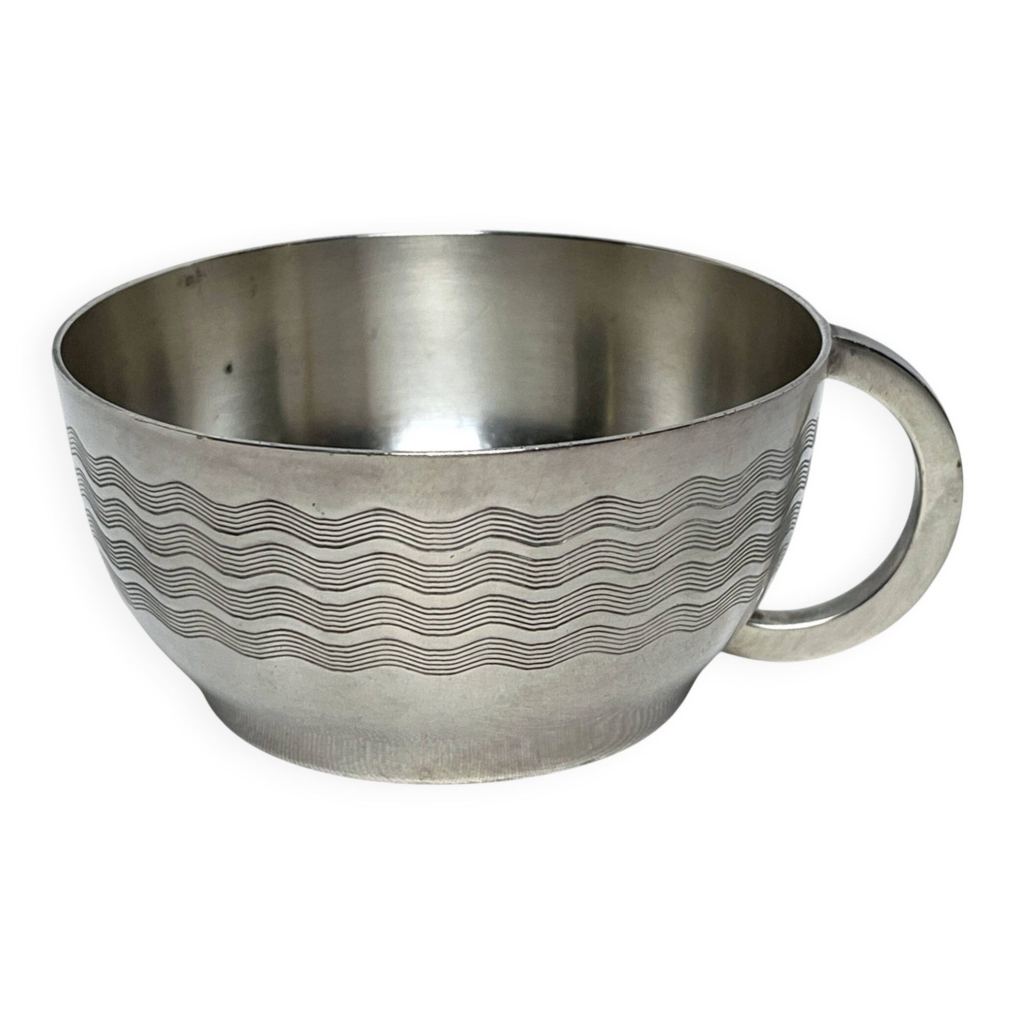Art Deco silver-plated coffee cup Saint Médard 20th century