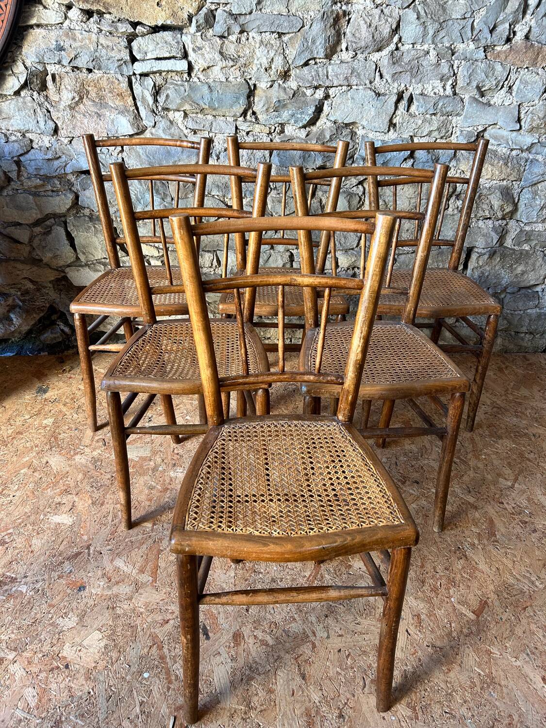 Cane bistro chairs
