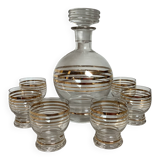 Ancien service à liqueur liseré doré