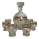 Antique liqueur set with a gold rim.