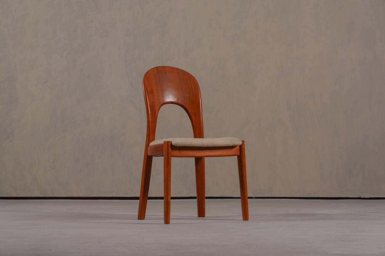 Vintage Morten dining chairs in teak by Niels Koefoed for Hornslet Møbelfabrik, Denmark 1970’s, set of 4
