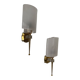 1960s gold perspex torch wall lights