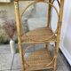 Vintage rattan corner shelf