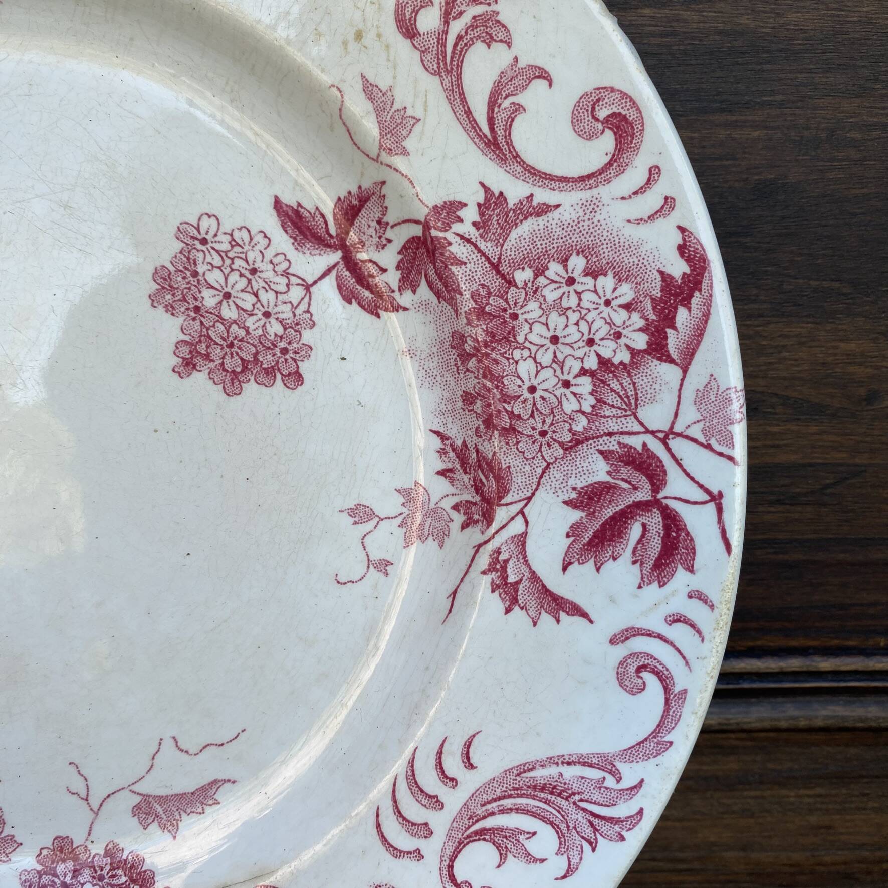 Plate in earthenware from Saint-Amand Snowball