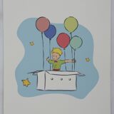 Antoine de Saint-Exupéry: The Little Prince in a Balloon, lithograph