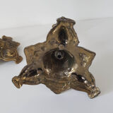 Pair of brass candlesticks