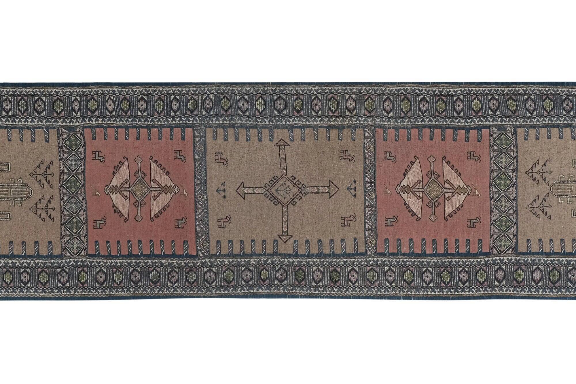 Vintage Turkish hallway rug 95x405 cm
