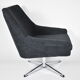 Mid-century armchair Shell, Deutsche Democratic Republic, DDR, 1960s, Black Cord, Chrome