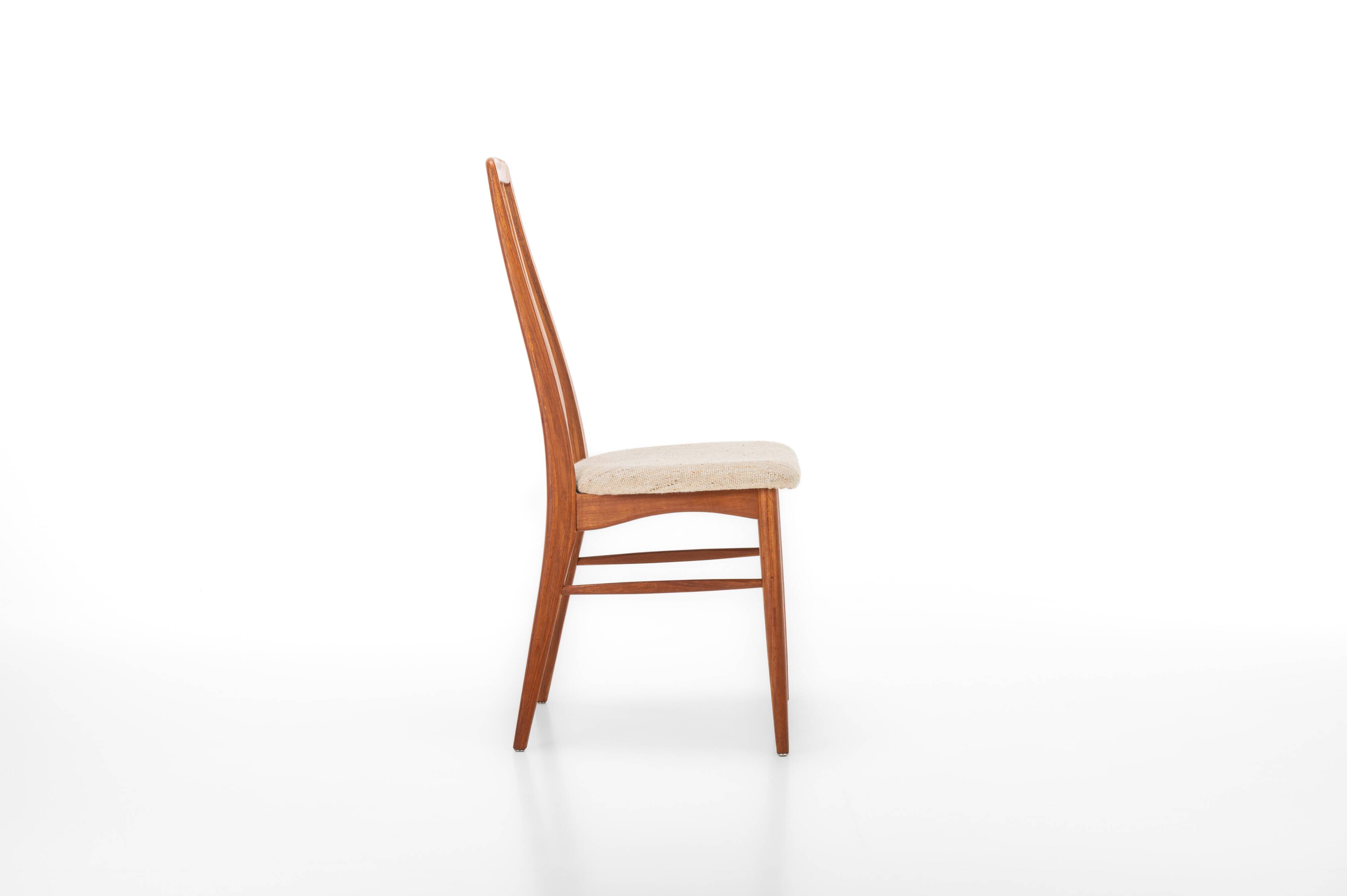 Ensemble de 6 chaises de salle à manger Eva par Niels Koefoed pour Koefoeds Hornslet, 1960s