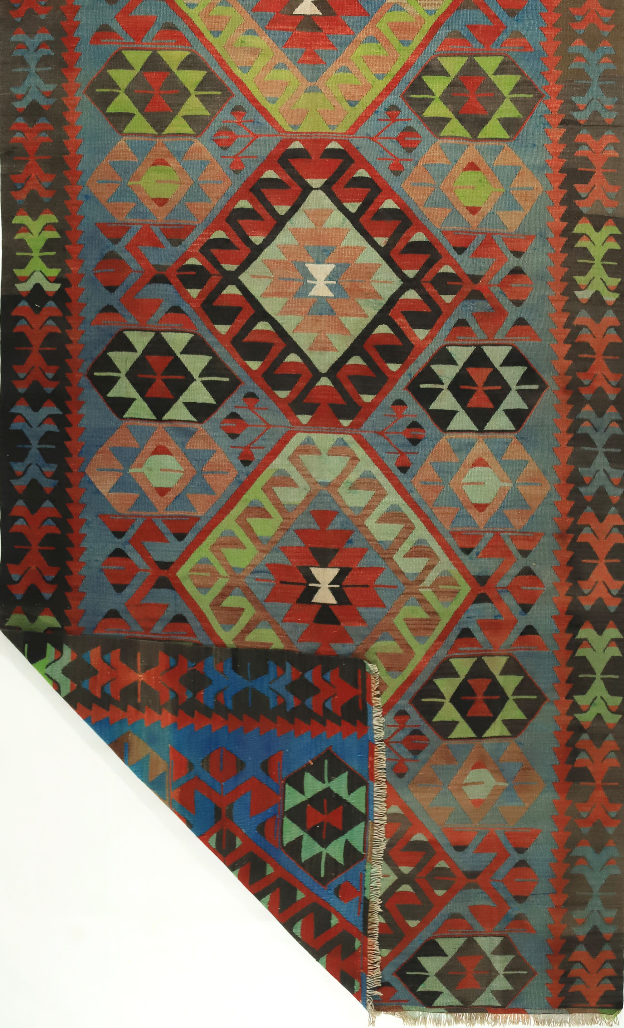 Anatolian handmade kilim rug 320 cm x 169 cm