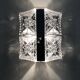 Pair of modernist 1970s glass and chrome metal wall sconces