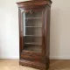 Antique Louis-Philippe glass-fronted cabinet in mahogany