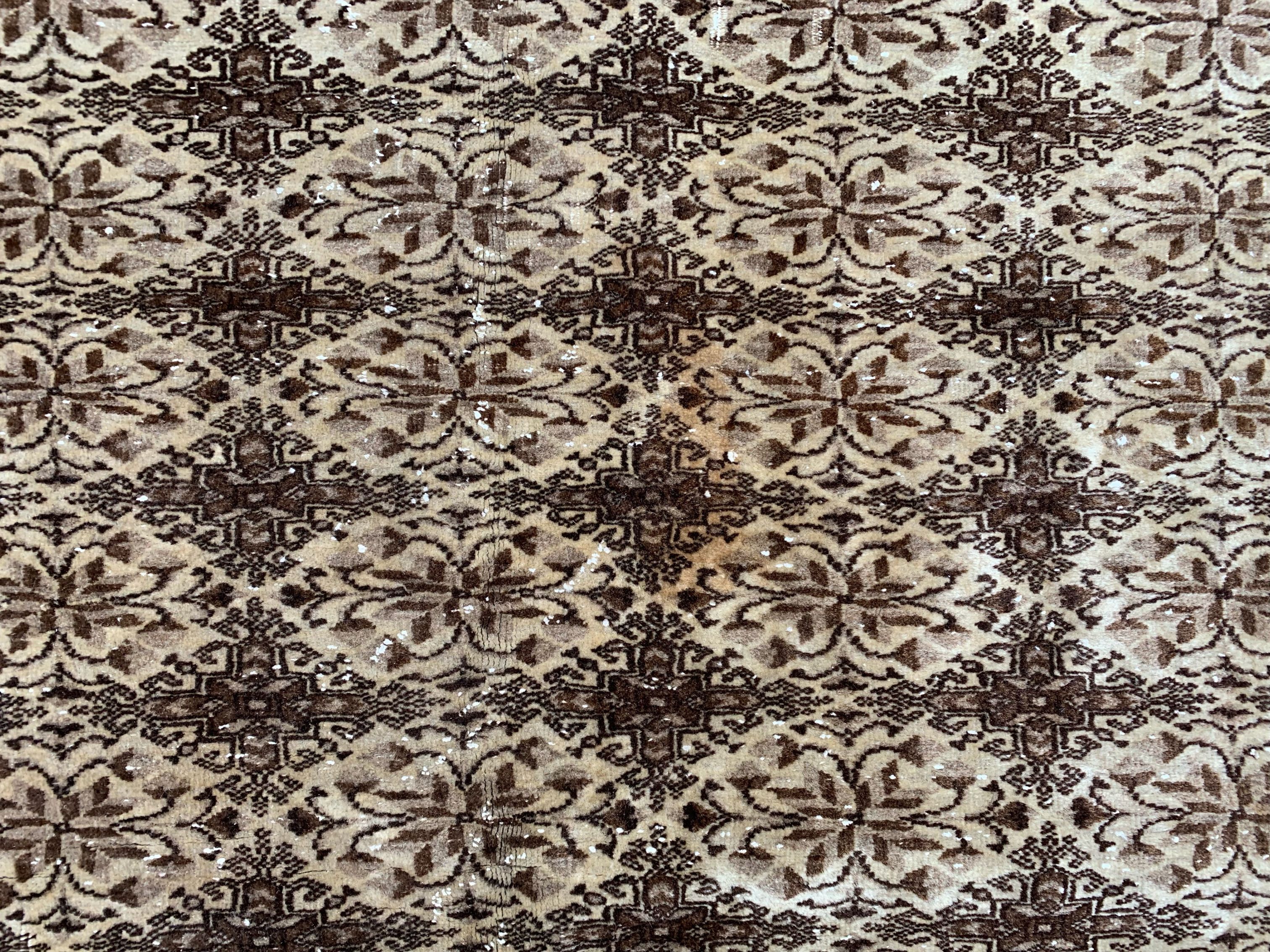 Vintage Turkish rug, tribal wool carpet, 272x200cm