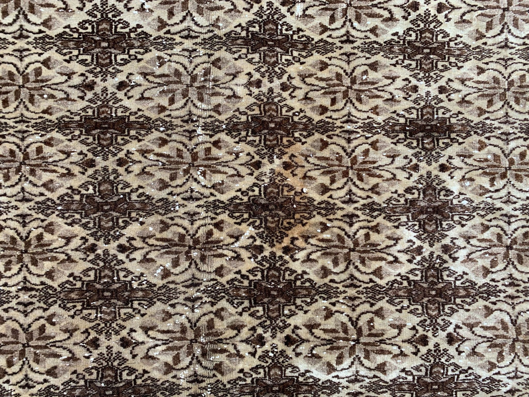 Vintage Turkish rug, tribal wool carpet, 272x200cm