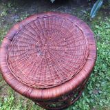 Wicker side table