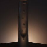 Frosted artisanal vintage glass vase