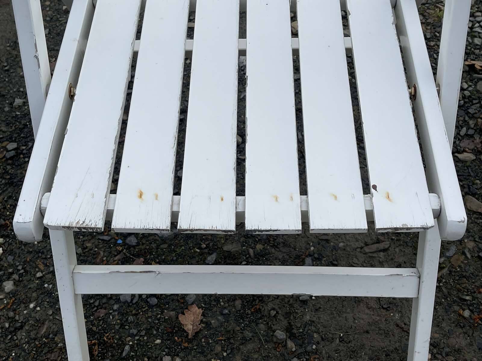 Pair of wooden garden armchairs from the 1960s from the youpy brand