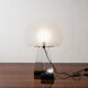 Lampada Da Tavolo Silhouette Design Table Lamp Marble & Glass 1980’s P