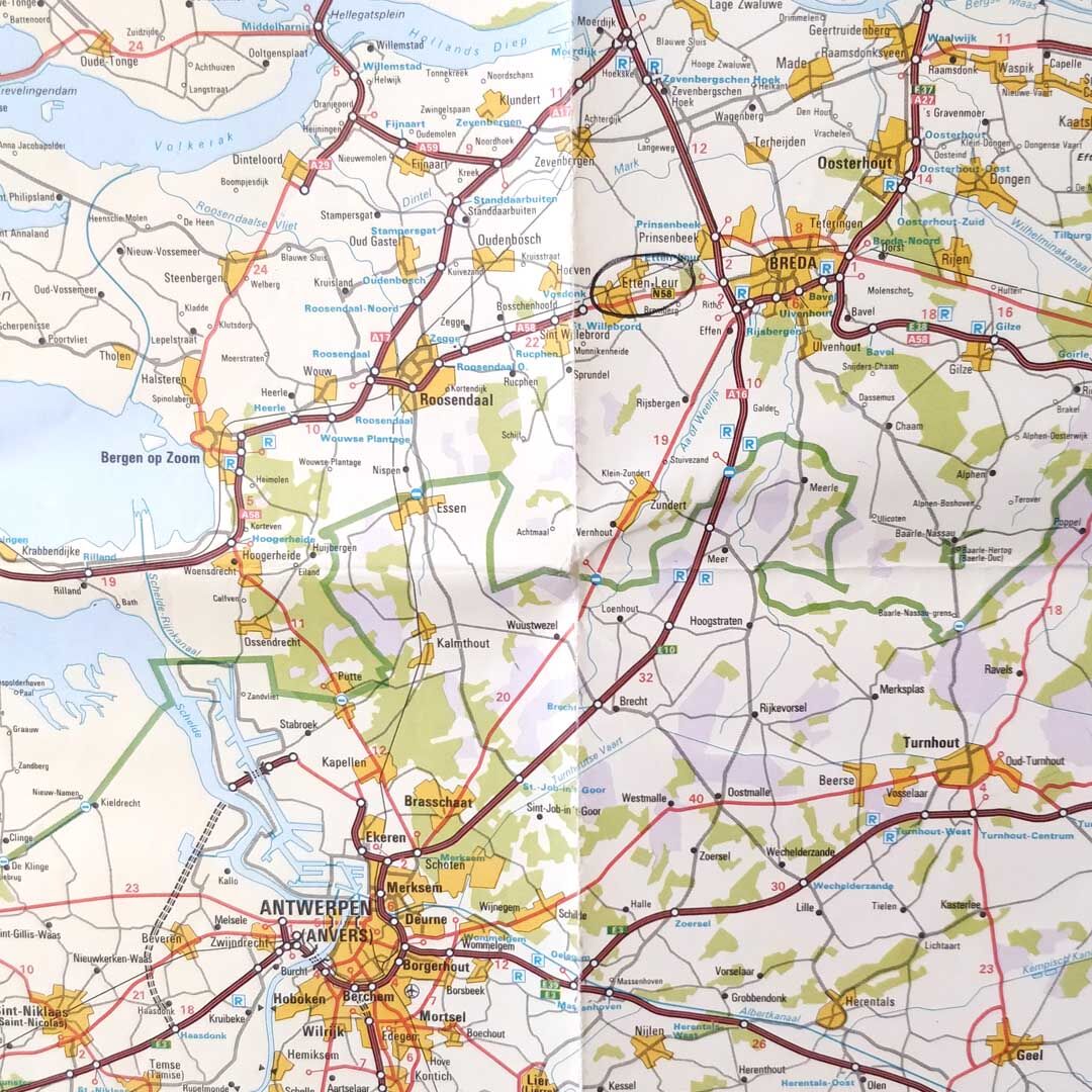 Vintage map Netherlands Amsterdam