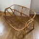 Vintage rattan bench