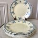 set of 6 dessert plates Terre de Fer St Amand model "Athens" XXth