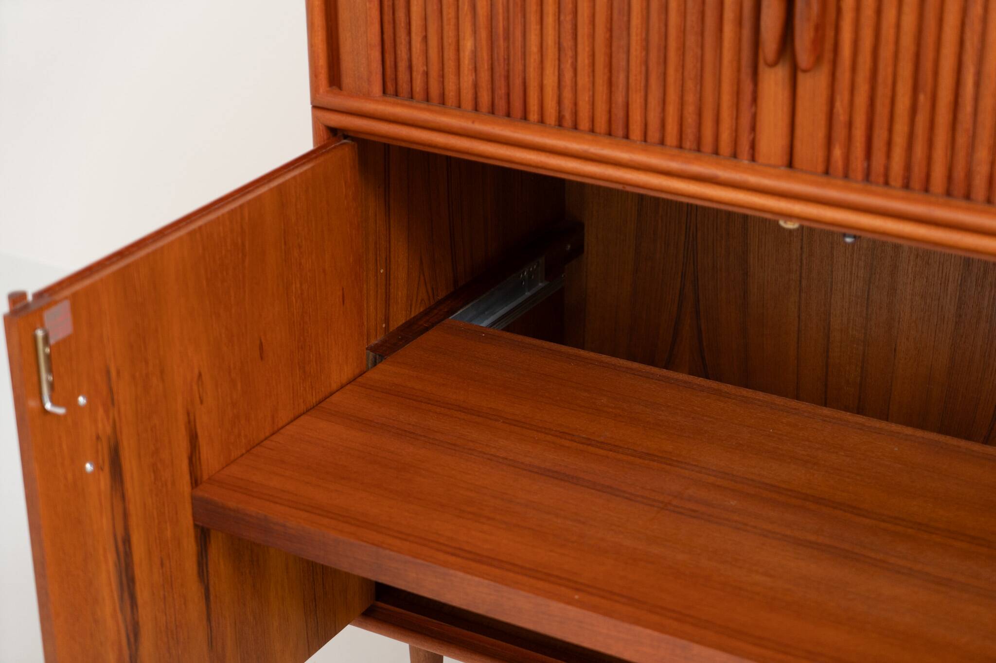 Highboard with tambour doors by Heinrich Riestenpatt