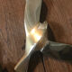 Pair of brass swallows