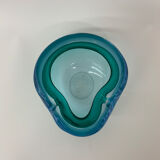 Mid century design set of 4 blue murano glass bowls , 1970's