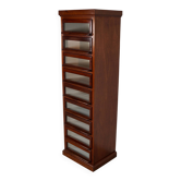 Meuble de mercerie vintage hollandais en bois dur, années 1930
