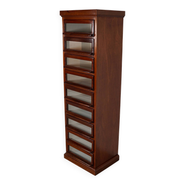 Vintage Dutch Hardwood Haberdashery Shop Cabinet, 1930s