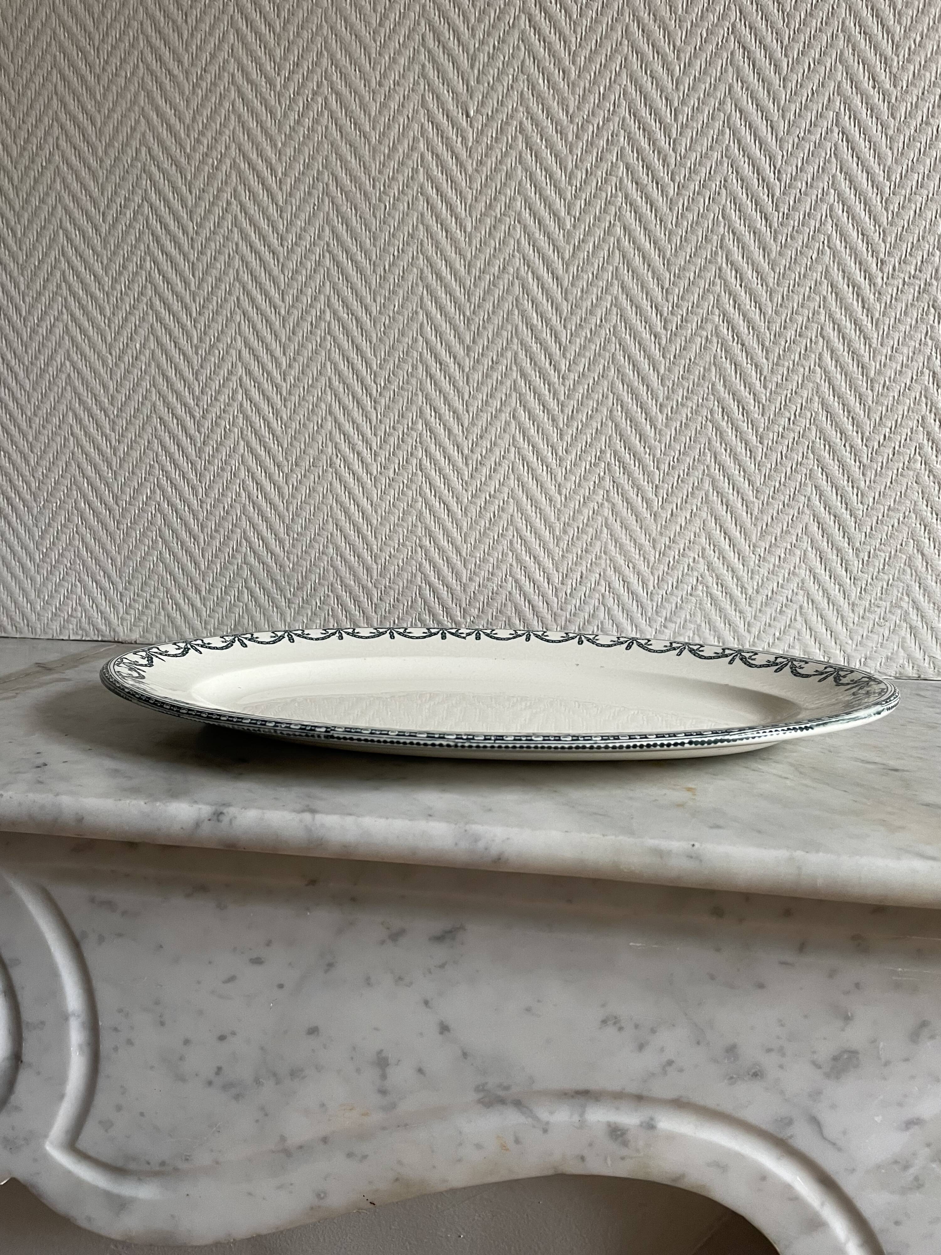 Oval ironstone dish from Salins