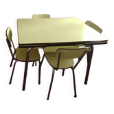 Vintage 60s Formica set: sideboard, table and 4 chairs